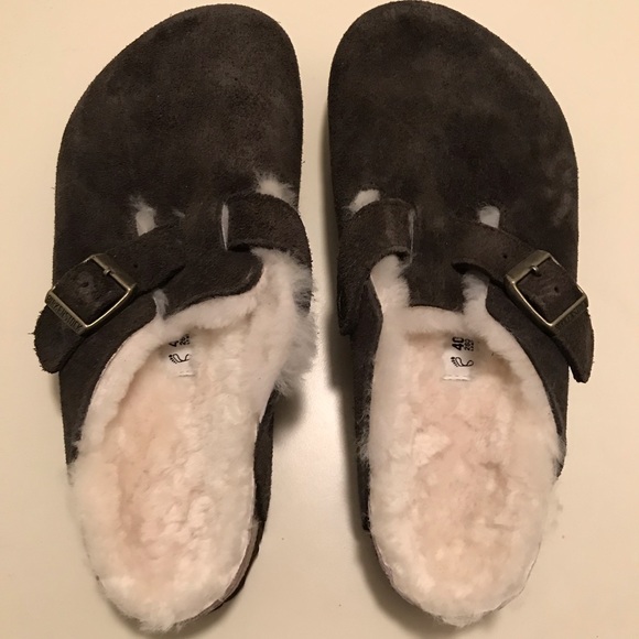 fuzzy birkenstock clogs